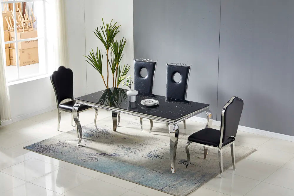 Table à manger Baroque chrome