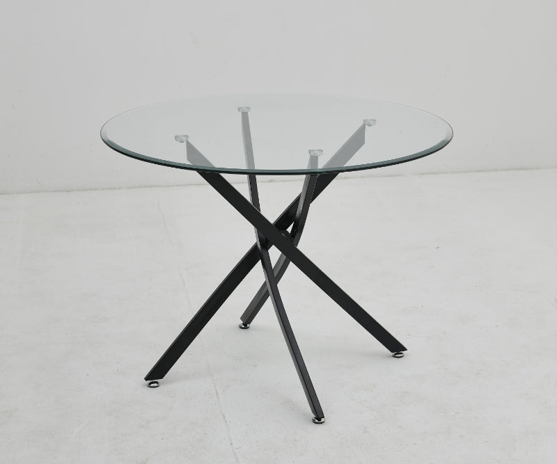 Table à manger Olivia ronde pied chrome