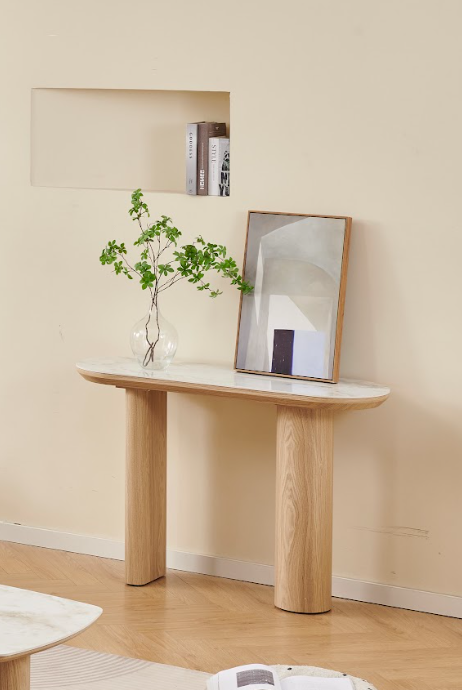 Console Finea céramique travertin 120cm