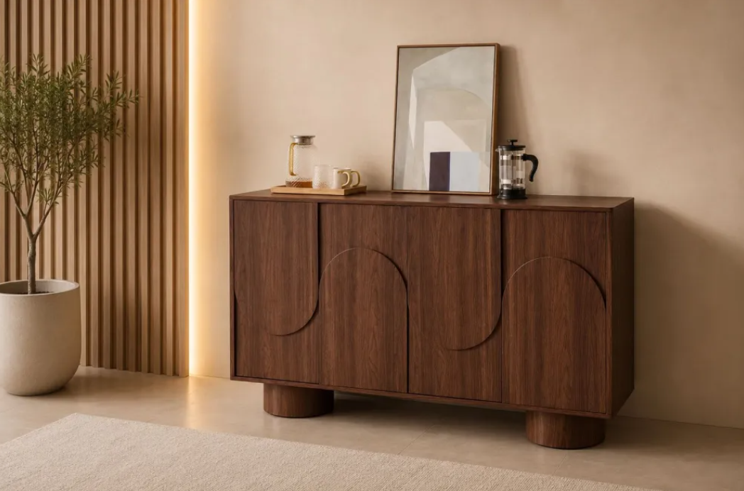 Buffet Oriano MDF noyer 165cm