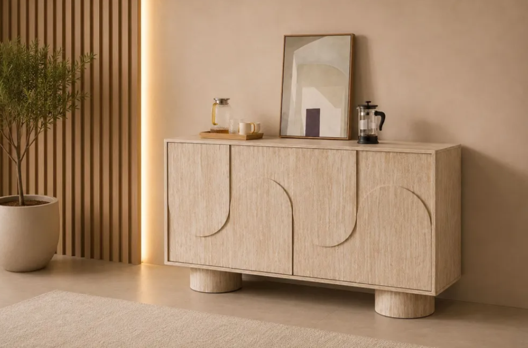 Buffet Oriano MDF noyer 165cm