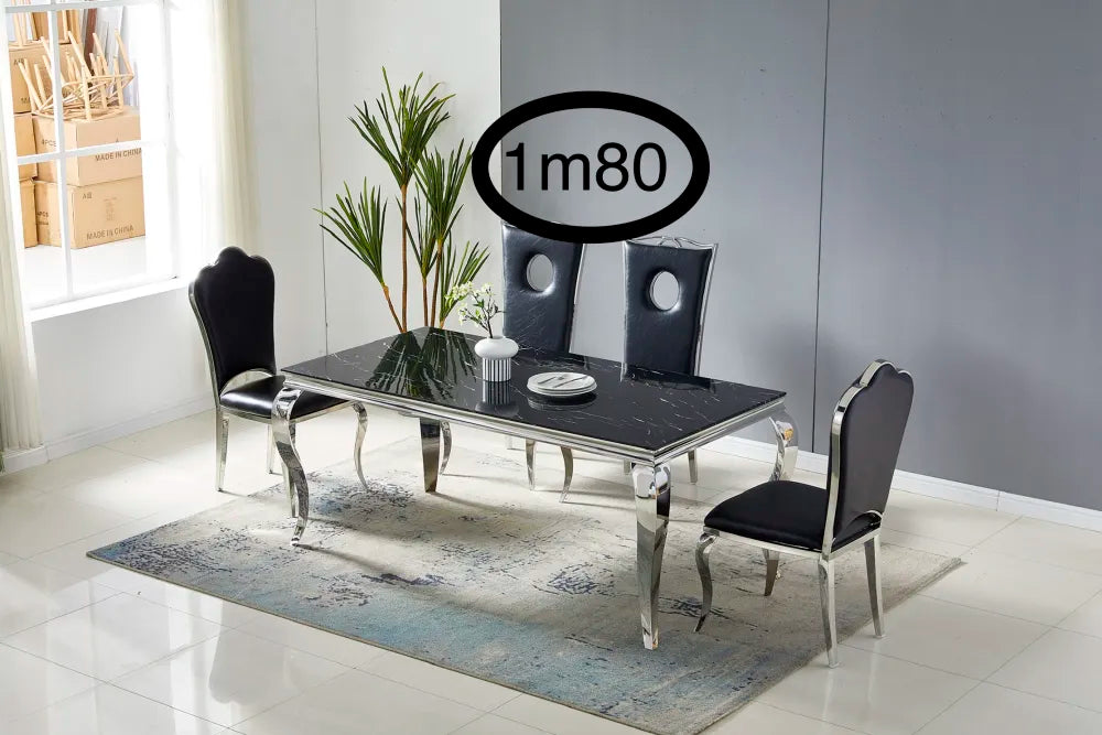 Table à manger Baroque chrome