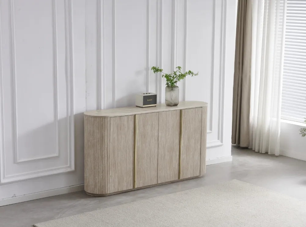 Buffet Calypso céramique travertin 180cm