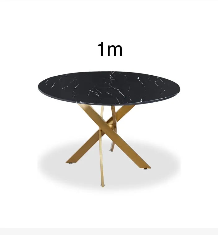 Table à manger Olivia ronde pied chrome