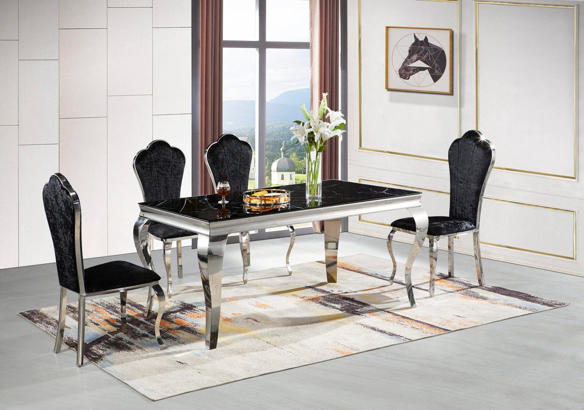 Table à manger Baroque chrome