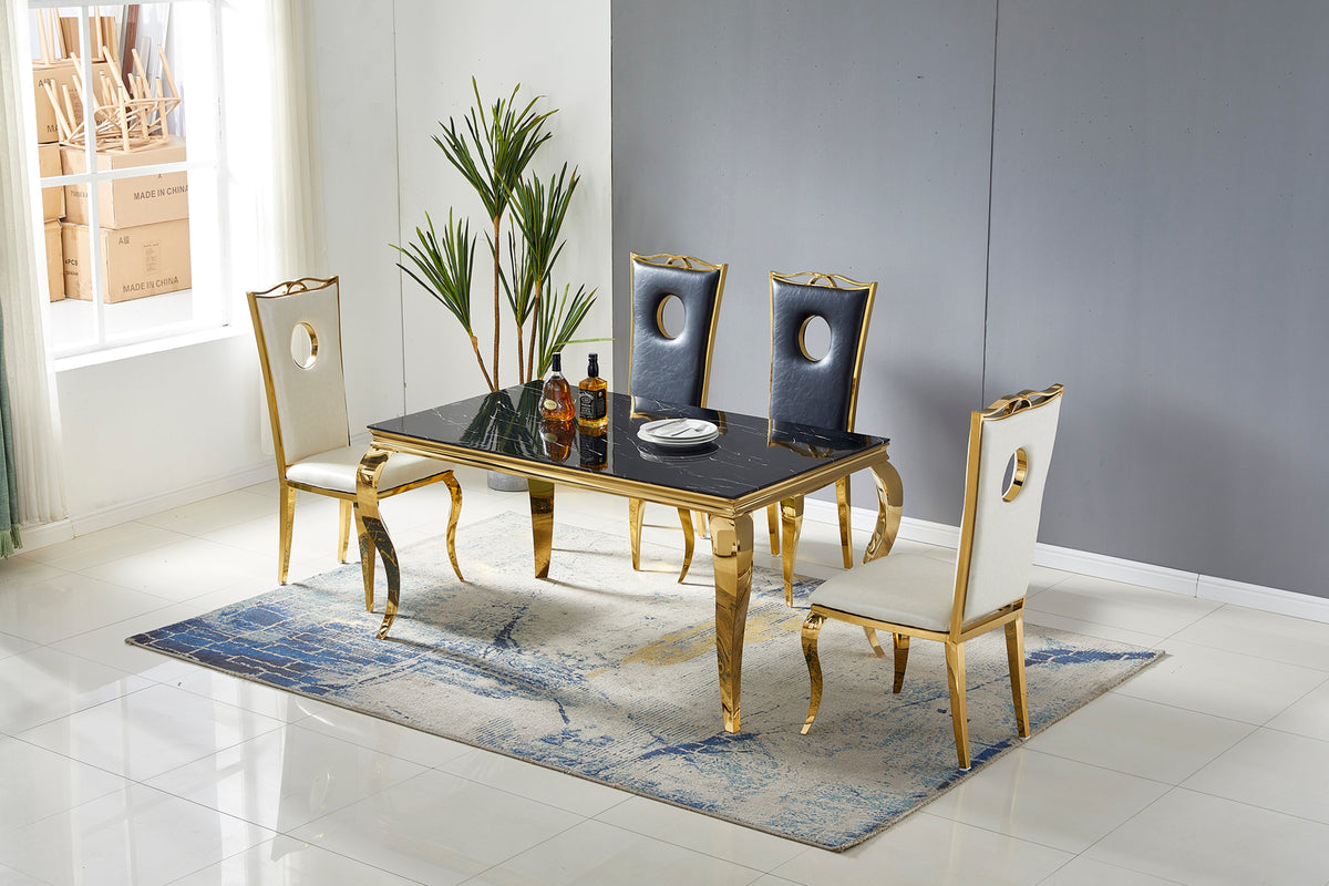Table à manger Baroque doré