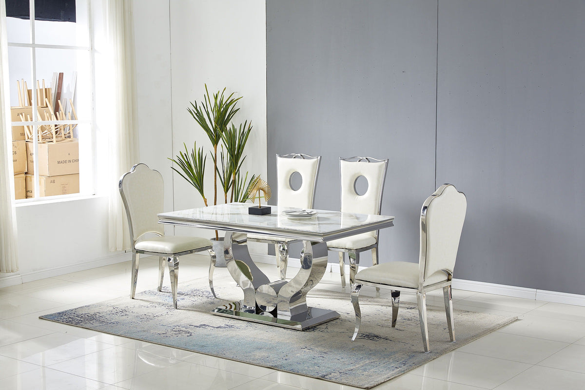 Table à manger Trophée chrome