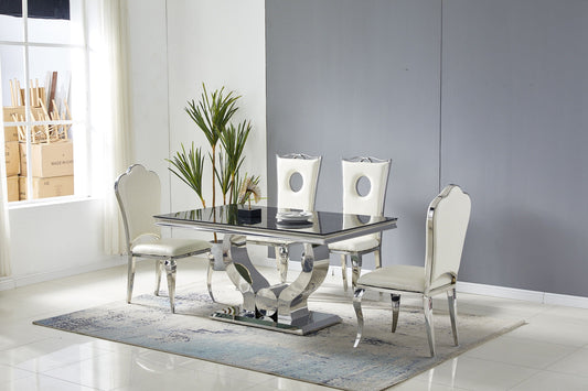 Table à manger Trophée pied chrome