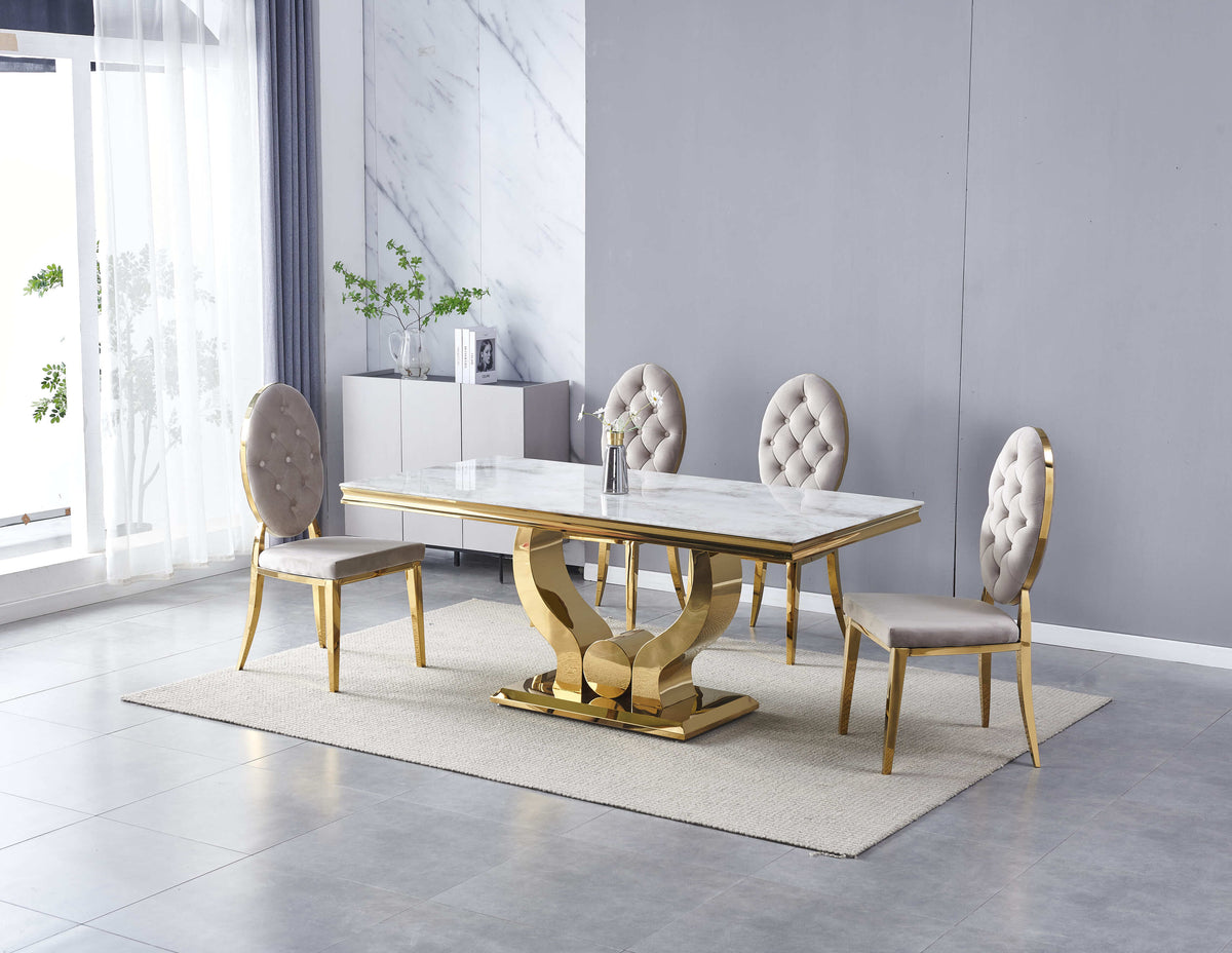 Table à manger Trophée pied chrome