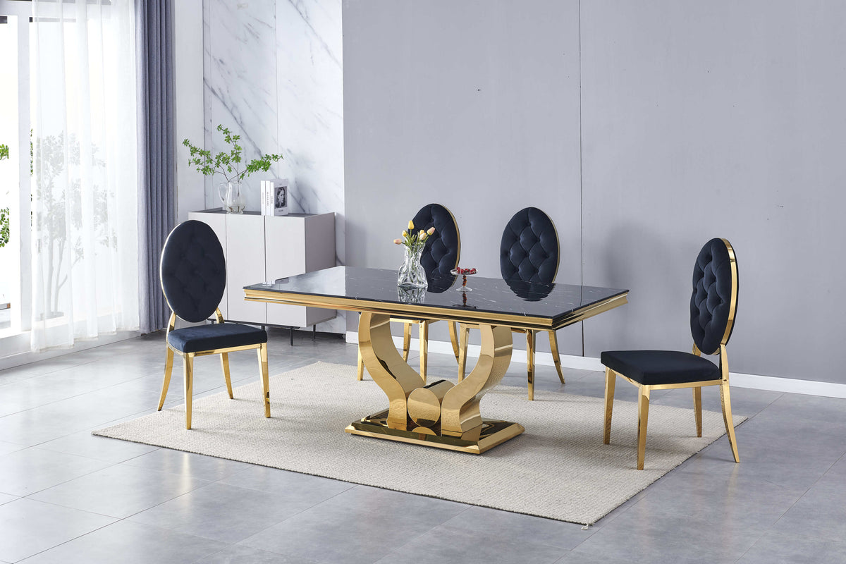 Table à manger Trophée chrome