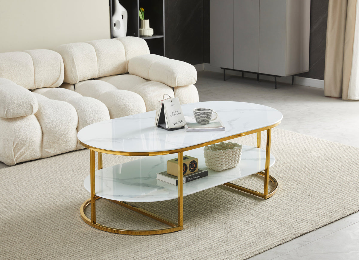 Table basse Leila chrome 130cm