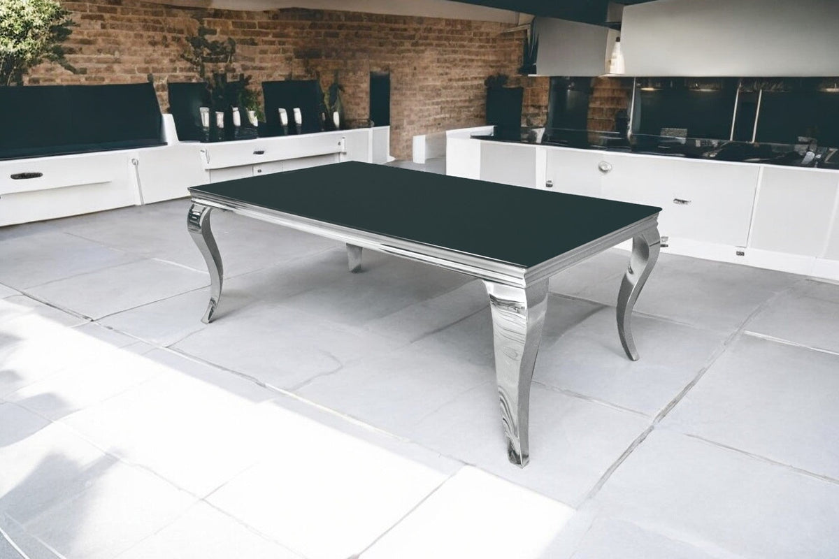 Table basse Baroque pied doré 120cm
