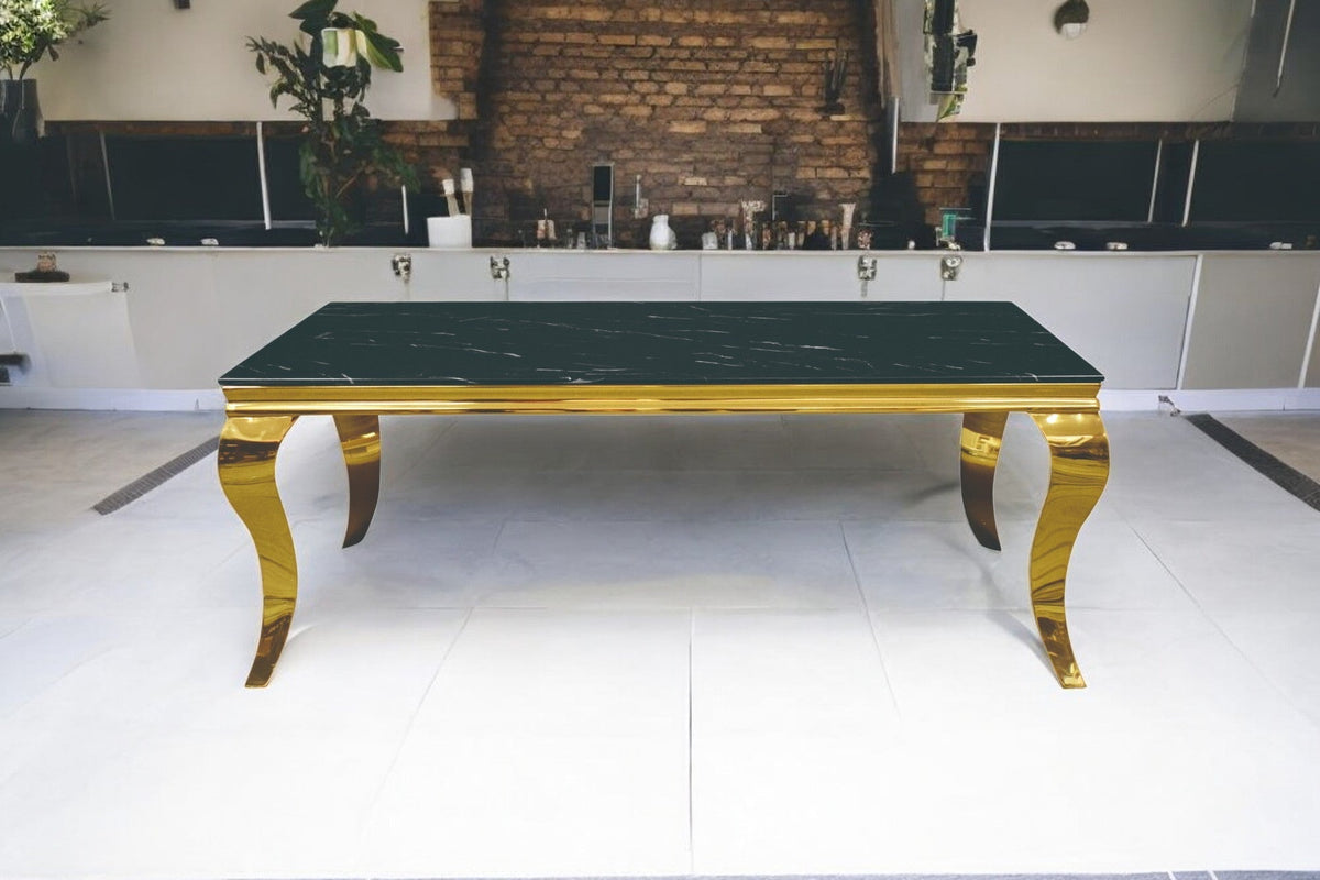 Table basse Baroque pied chrome 120cm